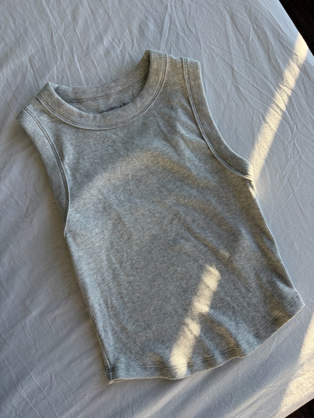 Abercrombie & Fitch Essential Rib High-Neck Tank (grey)